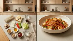 調味料2つで味が決まる。厚揚げと乾物の甘辛ベジチャプチェ（フライパン1つ）